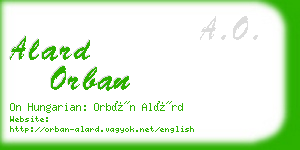 alard orban business card